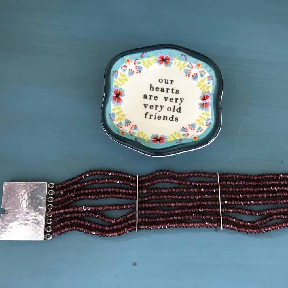 Custom Made Garnet 8-Strand Bracelet